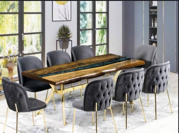MS-038 Gold Dining Table