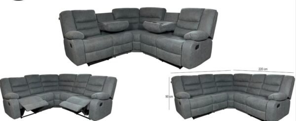 Roza Corner Fabric Recliner
