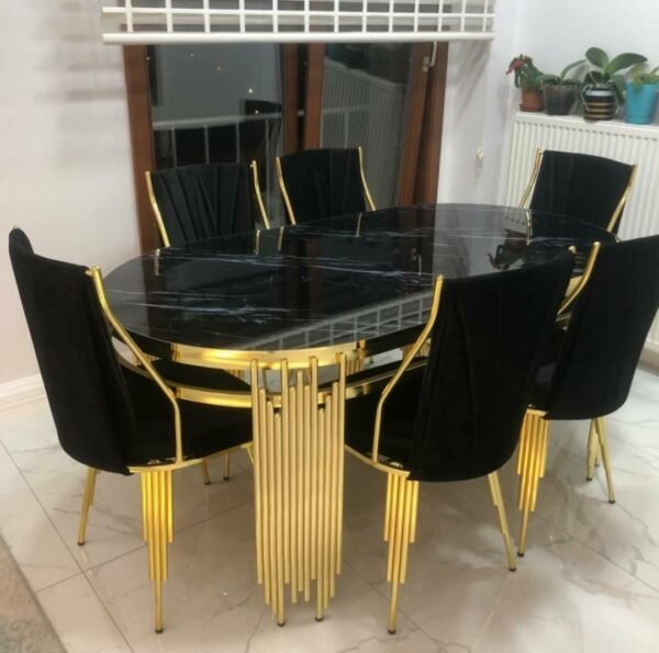 Expo Black/Gold Dining Table