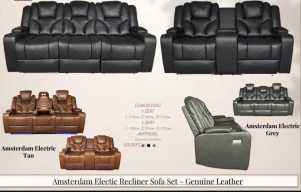 Hi Tech Leather Recliner Set
