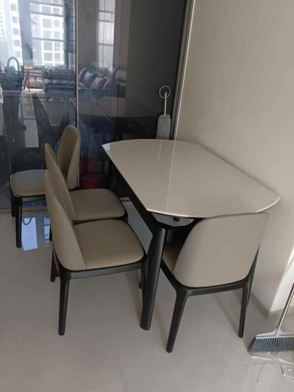 DT-1010 Round Extendable Ceramic Top Dining Table