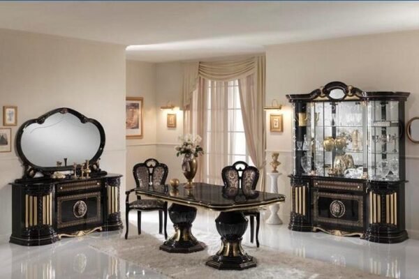 Betty Italian Black/ Gold Dining Furniture.