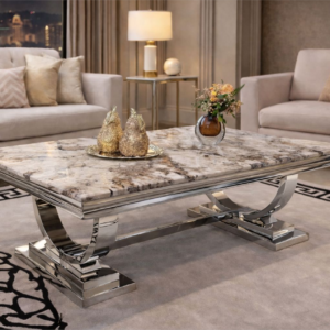 Isabella Chrome Marble Coffee Table