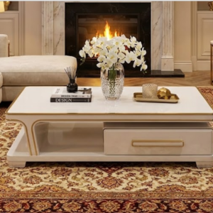 Olivia Cream/Black High Gloss Coffee Table