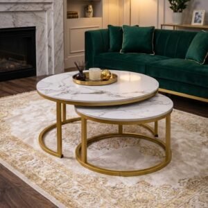 Zara Stone Top - Set of 2 Coffee Tables