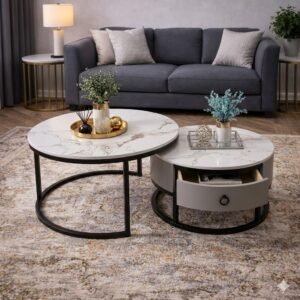 Lisa Stone Top - Set of 2 Coffee Tables