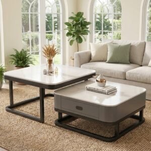Willow Stone Top – Set of 2 Coffee Tables