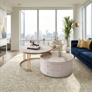 Parker Stone Top – Set of 2 Coffee Tables