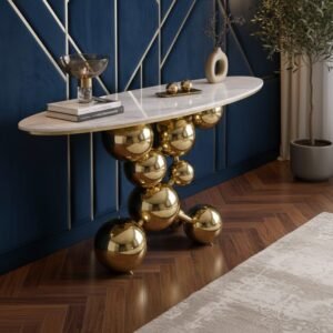 Globe Marble Console Table