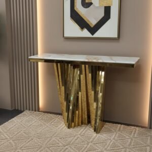 Nova Gold Marble Console Table