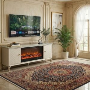 Bluetooth Fire TV Unit – White High Gloss